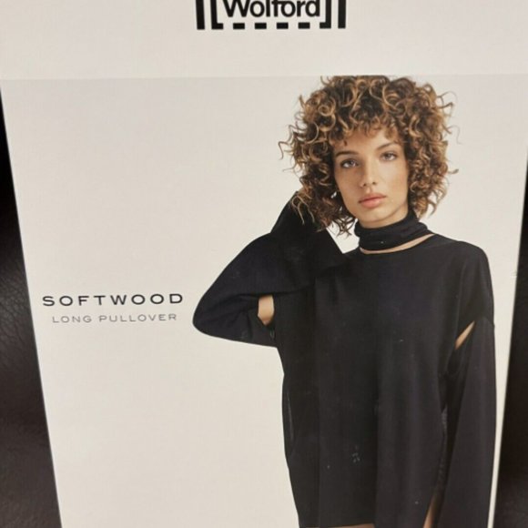 Austrian Luxury WOLFORD Softwood Virgin Wool Long Pullover in Black MSRP$550 - Picture 1 of 5
